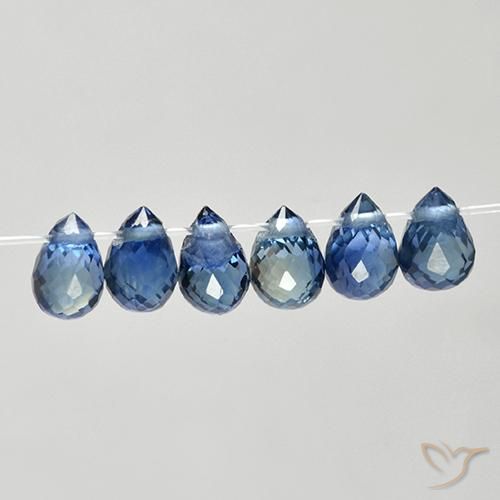 Shop natural 2.20ct Bleu marine Saphir gems, Briolette, from Madagascar at GemSelect. In stock, global shipping!
