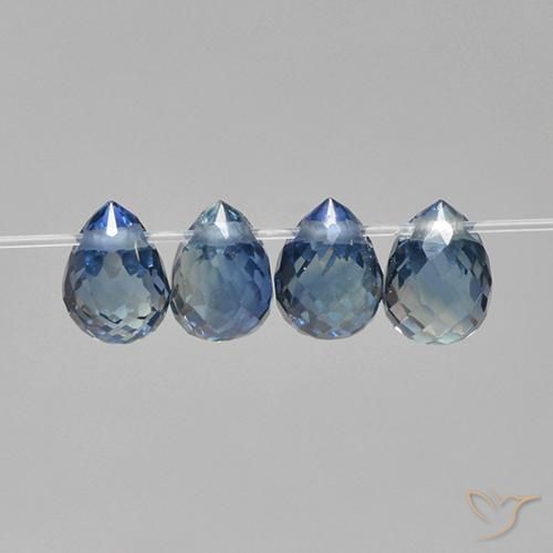 1.31ctw Naturel Bleu marine Saphir, Briolette, VS
