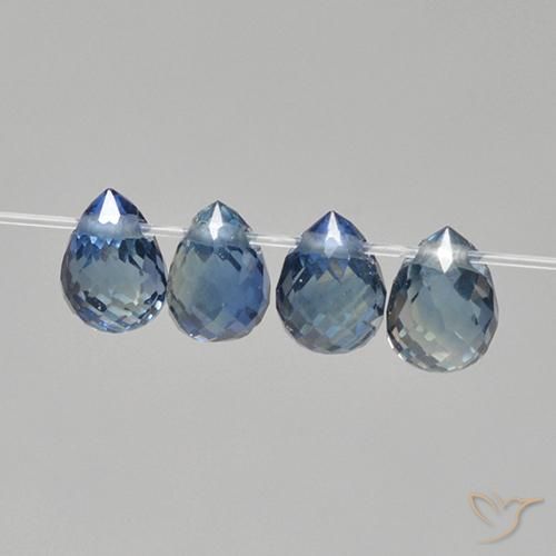 Shop natural 1.31ct Bleu marine Saphir gems, Briolette, from Madagascar at GemSelect. In stock, global shipping!