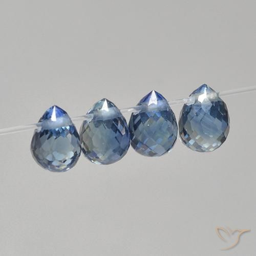 Shop natural 1.31ct Bleu marine Saphir gems, Briolette, from Madagascar at GemSelect. In stock, global shipping!