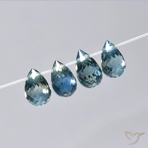 2.78ctw Naturel Bleu Saphir, Briolette, VS