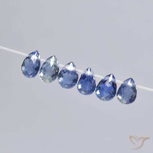 Shop natural 2.49ct Bleu marine Saphir gems, Briolette, from Madagascar at GemSelect. In stock, global shipping!