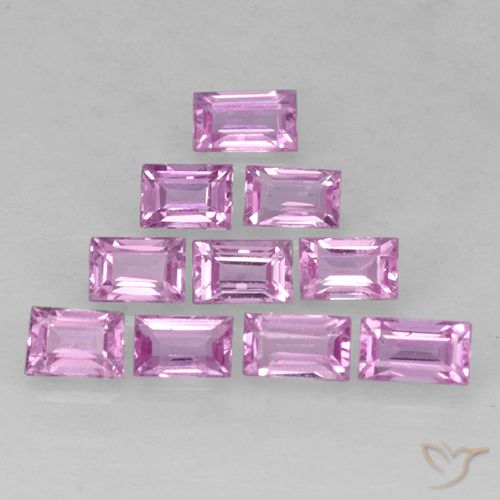 Shop natural 1.19ct Rose pourpre royal léger Saphir gems, Baquette, from Madagascar at GemSelect. In stock, global shipping!