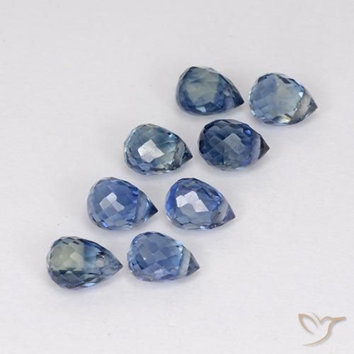 2.66ctw Naturel Bleu violet clair Saphir, Briolette, VS