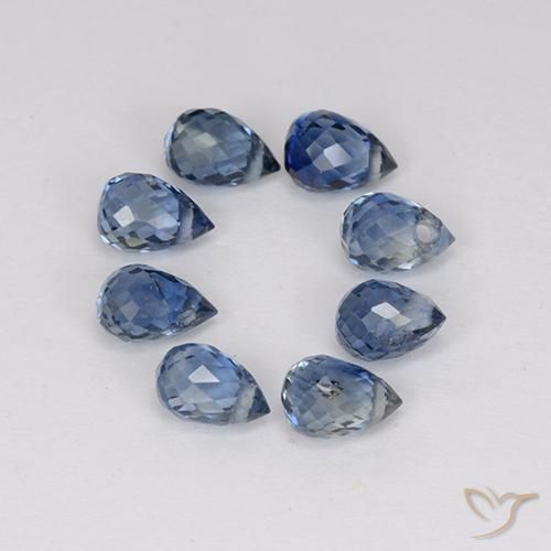 Shop natural 2.57ct Bleu foncé Saphir gems, Briolette, from Madagascar at GemSelect. In stock, global shipping!