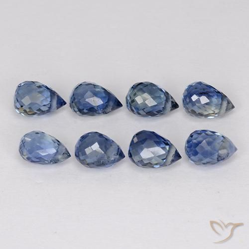 Shop natural 2.57ct Bleu foncé Saphir gems, Briolette, from Madagascar at GemSelect. In stock, global shipping!