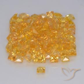 Saphir Or naturelle Carré, 0.18 ct, VVS-VS