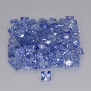 Saphir Bleu pourpre électrique naturelle Carré, 0.19 ct, VVS-VS