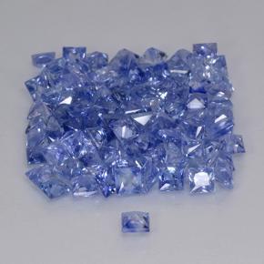 Saphir Bleu pourpre électrique naturelle Carré, 0.19 ct, VVS-VS