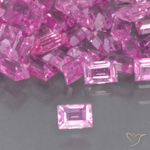 0.11ct Naturel Pourpre moyen Saphir, Baquette, VS
