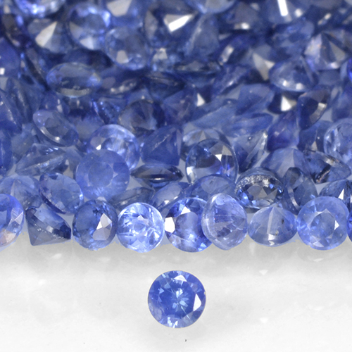 Saphir Bleu pastel naturelle Tour, 0.01 ct, VS