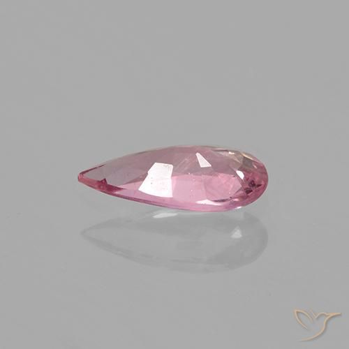 Saphir Rose moyen naturelle En forme de poire, 0.58 ct, VS