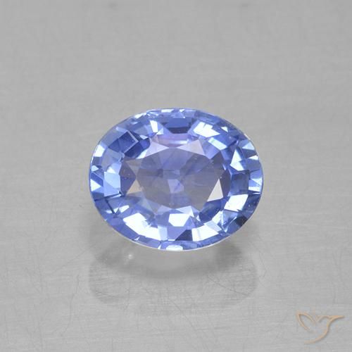 Saphir Bleu pastel naturelle ovale, 0.63 ct, VVS-VS