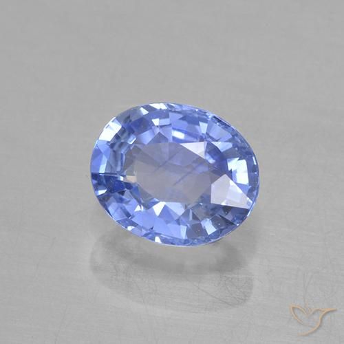 Saphir Bleu pastel naturelle ovale, 0.63 ct, VVS-VS