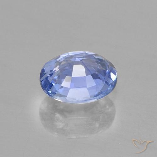 Saphir Bleu pastel naturelle ovale, 0.63 ct, VVS-VS
