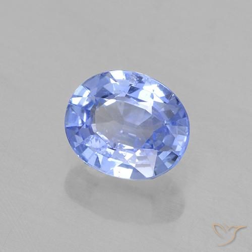 Saphir Bleu clair naturelle ovale, 0.67 ct, VVS-VS