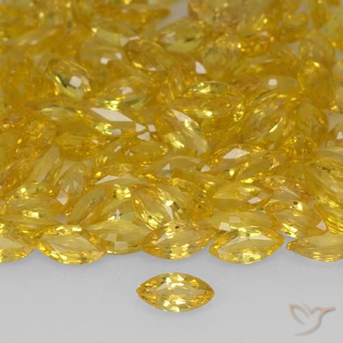 0.20ct Naturel Doré Saphir, Marquise, VVS-VS