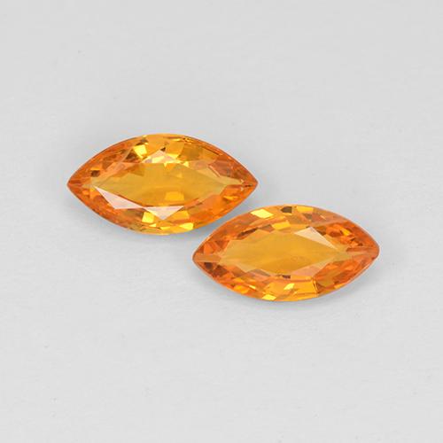 Achetez naturel 0.92ct Orange moyen Saphir gems, Marquise, En provenance Tanzanie chez GemSelect. En stock, livraison internationale!
