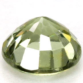 Saphir vert naturelle coupe roude, 1,24 ct, VS