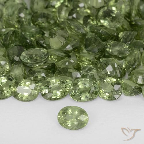 Saphir Vert foncé naturelle ovale, 0.24 ct, VVS-VS