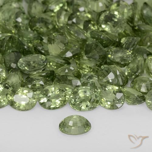 Saphir Vert foncé naturelle ovale, 0.24 ct, VVS-VS