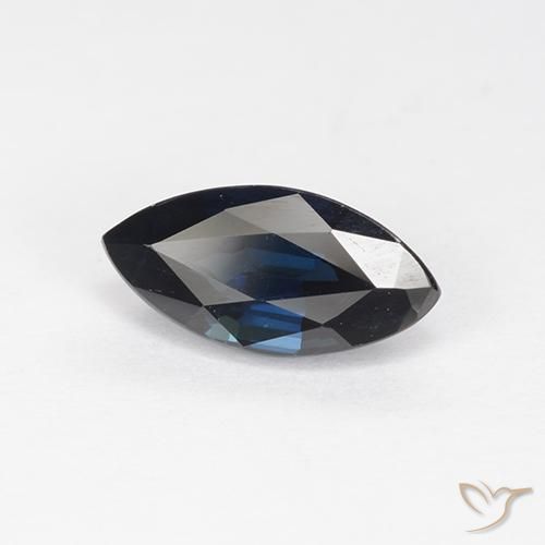 Saphir Bleu minuit naturelle Marquise, 1.20 ct, VVS