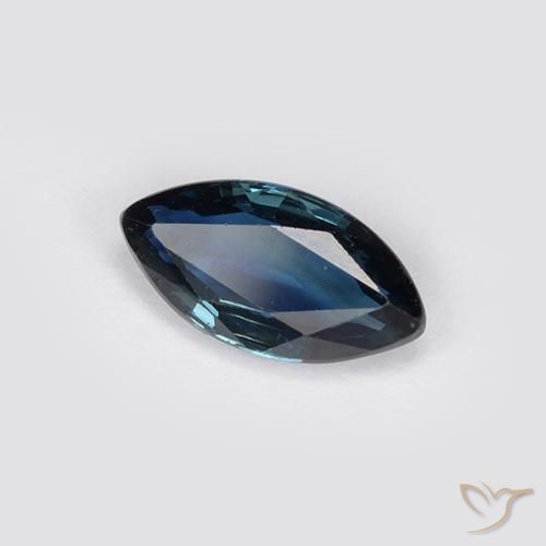 Saphir Bleu marine profond naturelle Marquise, 0.77 ct, VS