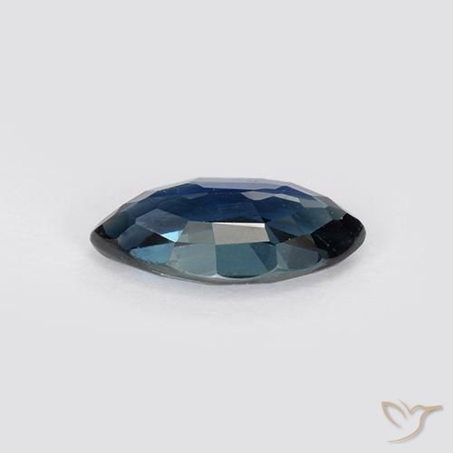 Saphir Bleu marine profond naturelle Marquise, 0.77 ct, VS