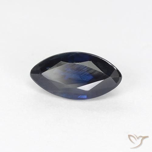 Saphir Bleu crépuscule naturelle Marquise, 0.92 ct, VS