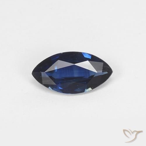 Saphir Bleu marine naturelle Marquise, 0.96 ct, VVS-VS