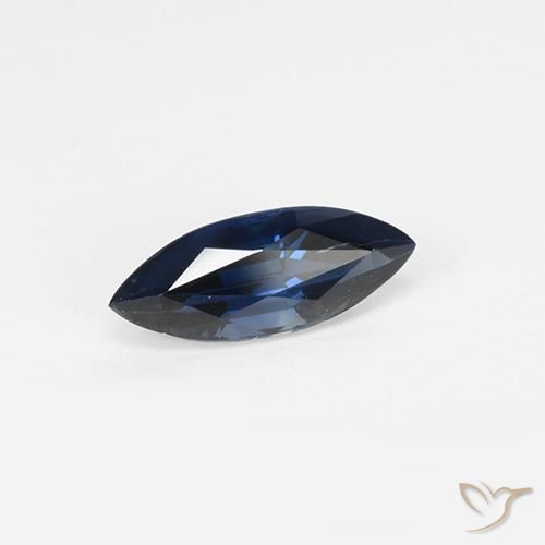 Saphir Bleu crépuscule naturelle Marquise, 0.97 ct, VS