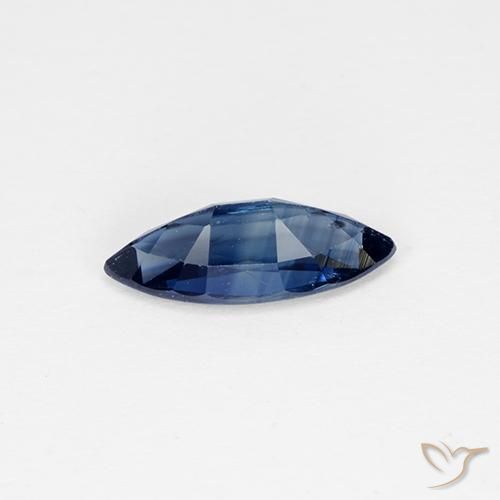 Saphir Bleu crépuscule naturelle Marquise, 0.97 ct, VS