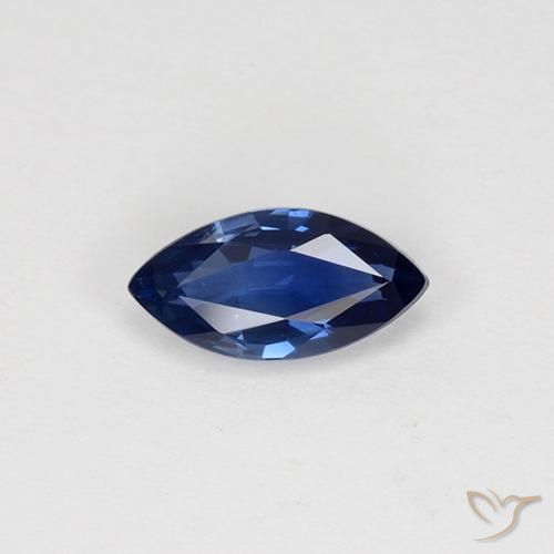 Saphir Bleu crépuscule naturelle Marquise, 0.81 ct, VVS-VS
