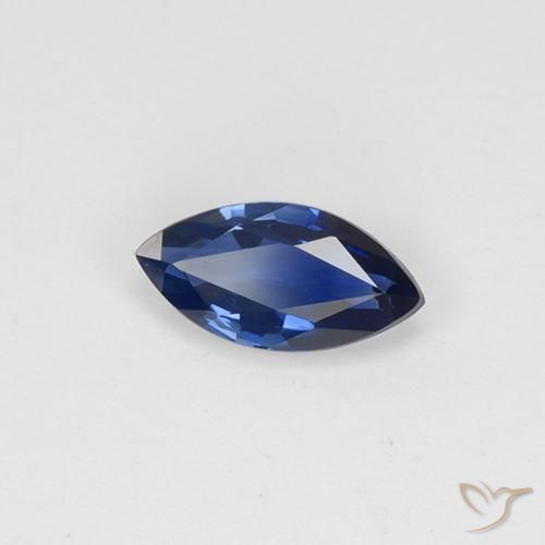Saphir Bleu crépuscule naturelle Marquise, 0.81 ct, VVS-VS