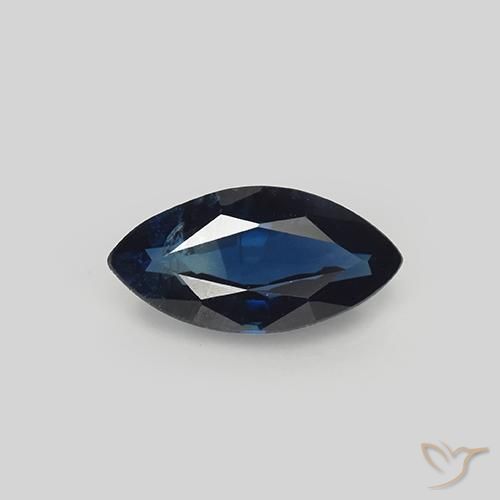 1.02ct Naturel Bleu foncé Saphir, Marquise, VS