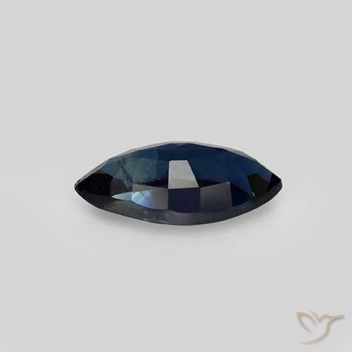 Saphir Bleu foncé naturelle Marquise, 1.02 ct, VS