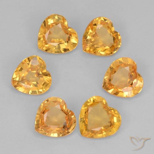 Achetez naturel 1.16ct Or orange foncé Saphir gems, Forme de coeur, En provenance Tanzanie chez GemSelect. En stock, livraison internationale!