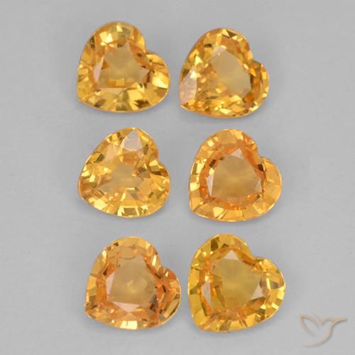 Achetez naturel 1.16ct Or orange foncé Saphir gems, Forme de coeur, En provenance Tanzanie chez GemSelect. En stock, livraison internationale!