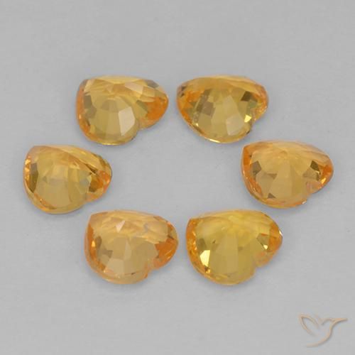 Achetez naturel 1.16ct Or orange foncé Saphir gems, Forme de coeur, En provenance Tanzanie chez GemSelect. En stock, livraison internationale!