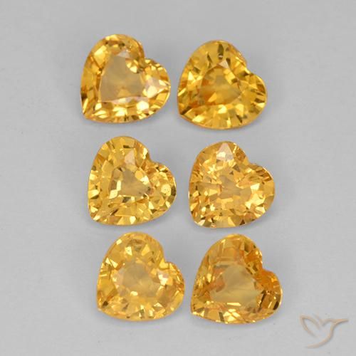 Shop natural 1.51ct Orange doré profond Saphir gems, Cœur, from Tanzanie at GemSelect. In stock, global shipping!