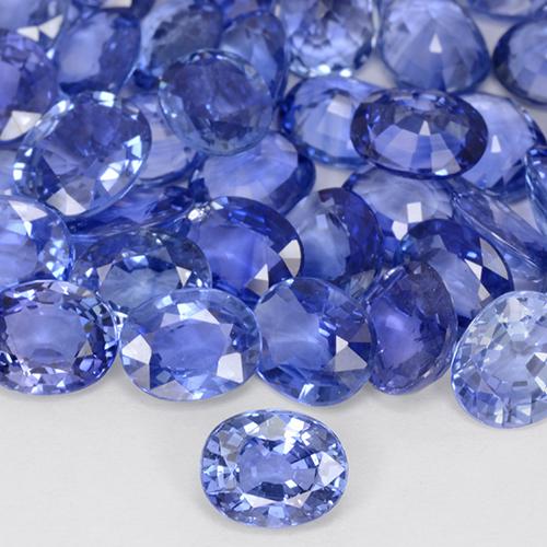 Saphir Bleu pastel naturelle ovale, 0.76 ct, VVS-VS