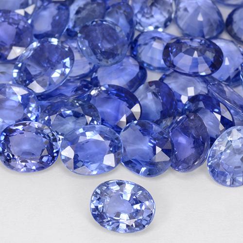 Saphir Bleu pastel naturelle ovale, 0.76 ct, VVS-VS