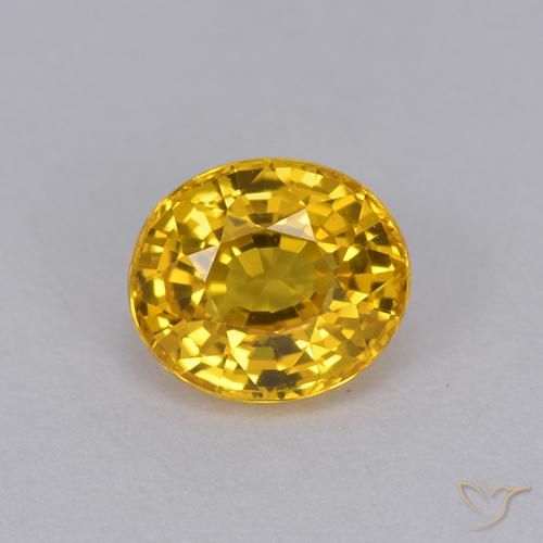 1.01ct Naturel Orange doré profond Saphir, ovale, VVS