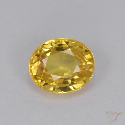 0.99ct Naturel Doré Saphir, ovale, VVS