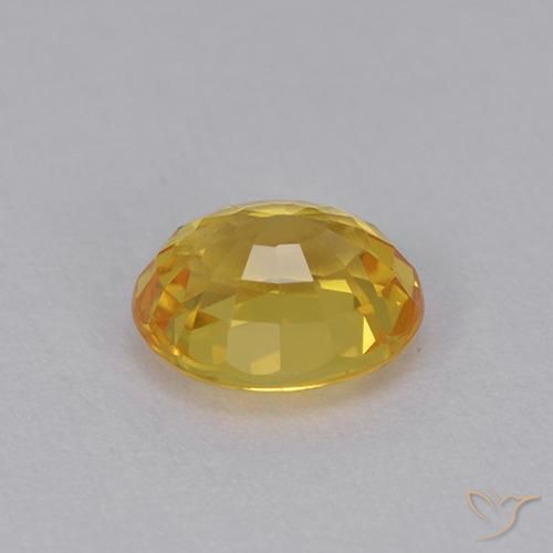 Saphir Doré naturelle ovale, 0.99 ct, VVS
