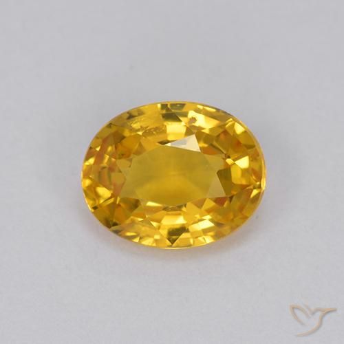 0.98ct Naturel Doré Saphir, ovale, VVS