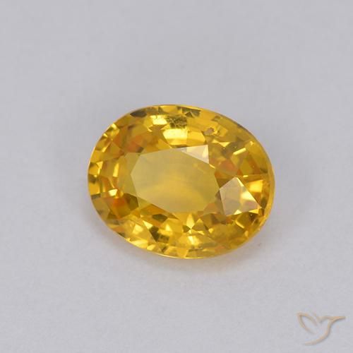 Saphir Doré naturelle ovale, 0.98 ct, VVS