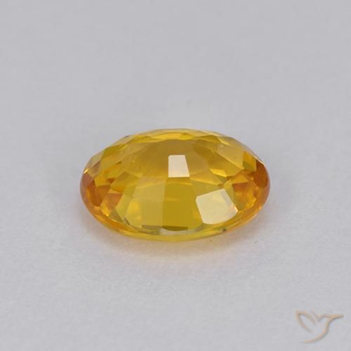 Saphir Doré naturelle ovale, 0.98 ct, VVS
