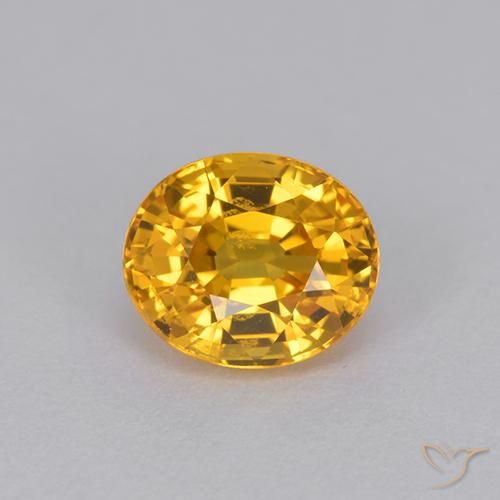 1.22ct Naturel Doré foncé Saphir, ovale, VVS