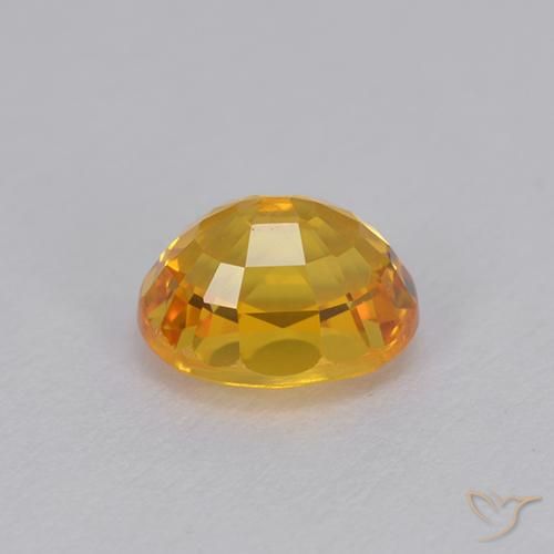 Saphir Doré foncé naturelle ovale, 1.22 ct, VVS